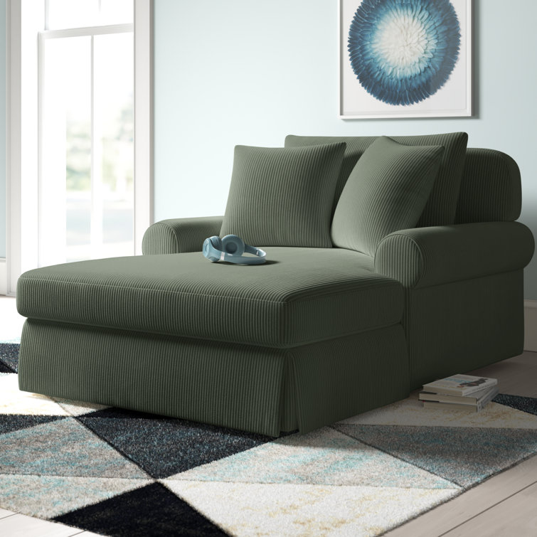 Green chaise chair hot sale